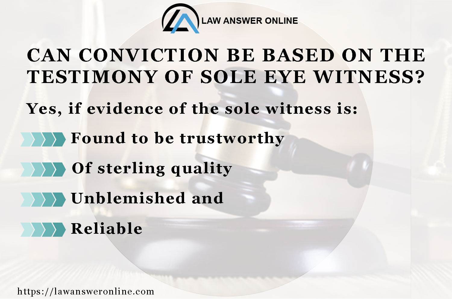 Can conviction be based on the testimony of sole eye witness? - Law ...